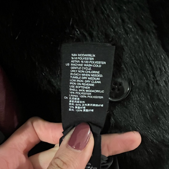 And Other Stories Faux Fur Jacket Size 4 - Picture 5 of 5